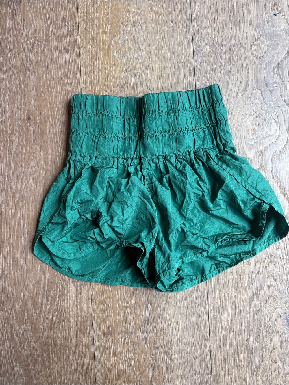 Free People Green High-Waist Active Shorts